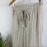 Beach Lunch Lounge Linen Blend Giavanna Sailing Tan & White Pants XS Photo 6