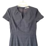 Hugo Boss  Dironah Virgin Wool Gray Windowpane Sheath Dress size 4 Photo 2