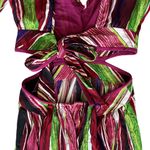 Diane Von Furstenberg  DVF Women’s Jenifer Long Sleeve Cutout Striped Maxi Dress Photo 9