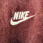 Nike womens Deep Burgundy Bomber Jacket zip up velour size L Photo 3