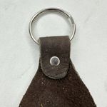 Soft Brown Leather Fringe Western Concho Twin Falls Idaho Boho Keychain Keyring Photo 7