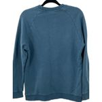 Adidas  Women's Trefoil Sweatshirt Size S Blue Crewneck‎ Graphic Logo Pullover Photo 2