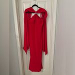 Vince Camuto NWT Red  Scarf Neck Halter Gown Size 6 Photo 2