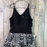 XScape Size 6 Black A-Line V-Neck Reptile Print Bodice Pleated Lined Tulle Dress Photo 3