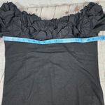 J.Crew Stretch cotton-blend off-the-shoulder top with rosettes Black M NWT Photo 5