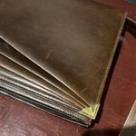 Salvatore Ferragamo Vintage  Chocolate Brown Leather Clutch w/ Detachable Strap Photo 4