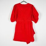 NEW Rhode Pia Organic Cotton Puff Half Sleeve Ruffle Mini Party Dress Chili Red  Photo 3
