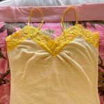 Old Navy y2k yellow lace striped cami Photo 1