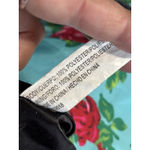 Betsey Johnson Shoulder Bag Purse Floral Teal/Red Roses Studs Logo Side Pockets Photo 8