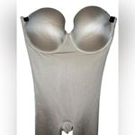 Spanx Suit Your Fancy Strapless Cupped Mid Thigh Body Suit Size XL Beige Photo 3