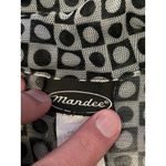 Mandee Dress Womens 4 Black White Geometric Mesh Sheer Collared Shirt Mini USA Photo 8