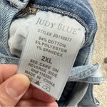 Judy Blue  Women’s Overalls Shorts Denim Cut-Off in Light Wash Size 2XL Photo 9