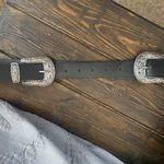 Western Double Buckle Belt Black Photo 1
