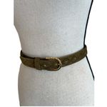 Echo Army Green Genuine Suede Quilted Fashion Belt Size S Photo 0