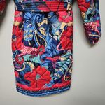 Farm Rio  Womens Colorful Graphic Floral Reversible Puffer Jacket Size XS‎ Belted Photo 6
