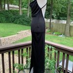 New NWT Runway The Label Slinky Black Slip Maxi Dress Size S Small Stretch Photo 2