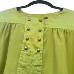 Anne Klein  Vintage Chartreuse Silk Blouse Button Front LongSleeve Size 14 in EUC Photo 3