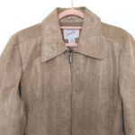 Jacqueline Ferrar Vintage 90s Jaqueline Ferrar Womens Leather Jacket Size L Tan Embossed Western Photo 1