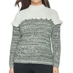 Eloquii Plus Size  Color Blocked Marl Knit Ruffle Sweater Size 22/24 EUC #2303 Photo 0