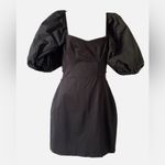 ZARA  BLACK MINI COMBINED VOLUMINOUS DRESS PUFFY SLEEVES  SIZE XXL Photo 1