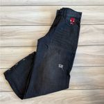 Oimenohy Cartoon Spider Embroidered Baggy Jeans Black Medium (5 Photo 7