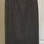 Sag Harbor Wool Blend Lined Charcoal Midi Skirt Size 12 Gray Photo 0