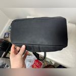 Coach  Hampton Zip Tote Bag F10695 Black Nylon Turquoise Trim Photo 4