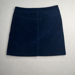 Misha NoNoo Mini Skirt Blue Velvet Size Medium Boho‎ Retro '60's Front Zipper Photo 5