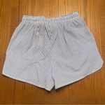 Edikted Mid-Rise Elastic Drawstring Waist Pinstripe Shorts Size XS Blue & White Photo 11