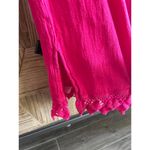 NWT Manta Del Lago Pants Sz XL Hot Pink Crochet Hem Cropped Boho Photo 3