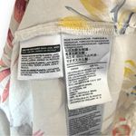 Levi's White Floral Print Short Cap Sleeves Loose Fit Boho Top Large | EUC Photo 4