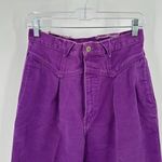 Wrangler Vintage  high waisted pleated denim purple jeans 80s western size 11 Photo 2