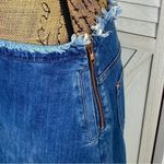 See By Chloe  Denim Skirt Side Pleat Raw Edge‎ Blue 28 6 Photo 6