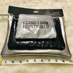 NWT 3 Piece Black & Silver Travel Makeup Bags Gift Set Photo 2