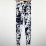 JIVA Black White Tie Dye Pull On Stretch Leggings Women's Size X Photo 1