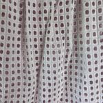 Sharagano Tunic Top Womens Size M Red & White Pinstripe front, white eyelet back Photo 2