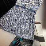 Mystree Size Large Blouse Top Paisley Reto Hippie Fairy Lace Blue Long Sleeve Photo 2