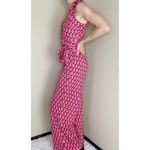 Diane Von Furstenberg NWT  For Target Pink Geometric Printed Collard Jumpsuit Photo 1