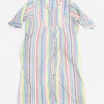 Collections, Etc. Vintage Rainbow Chambray House Coat Mumu Size XXL Photo 0