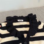 Moschino  Striped Ruffled Cropped Cardigan size us 8 Photo 1