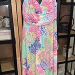 Lilly Pulitzer  SLOANE MAXI DRESS Roar Of The Seas Multi Floral Coral midi Photo 0