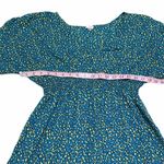 Xhilaration  V-Neck Cheetah Leopard Animal Print Swim‎ Cover Up Blue Green Large Photo 5