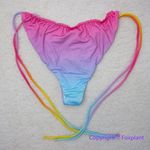 NEW Monica Hansen Beachwear MHB miami vice string bikini bottom, size M Blue Size M Photo 7