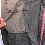 Brown and pink jacket rain coat size large cinched waist light weight fall coat Photo 1