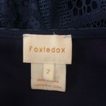 Foxiedox  Blue Maisie Lace Velvet Trim Midi Dress Sheer Overlay Sleeveless size 2 Photo 10