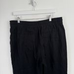 Athleta Retreat Linen Jogger Black Lagenlook Coastal Travel Pull On Womens Large Photo 4