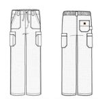 Cherokee ‎ Luxe 21100T Royal Low Rise Scrub Uniform Nurse Pant 2XT NWT Medical Photo 2