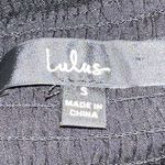 Lulus Women Black Twist Front Sweetheart Neckline Blouse Linen Blend Size Small Photo 5