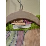 Peppermayo  Psychedelic Swirl Print Pleated Long Sleeve Shirt Dress Size 10 Photo 2