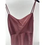 Azazie  A6 Satin Slip Dress – Mauve Pink, Spaghetti‎ Straps, Midi Length Photo 4